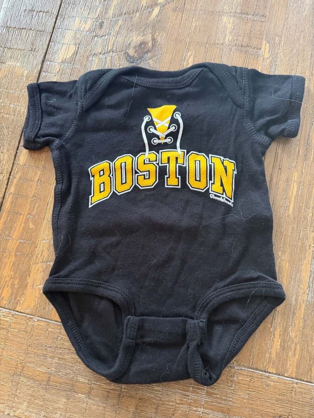 Chowdaheadz Boston Hockey Suncook Baby Bodysuit